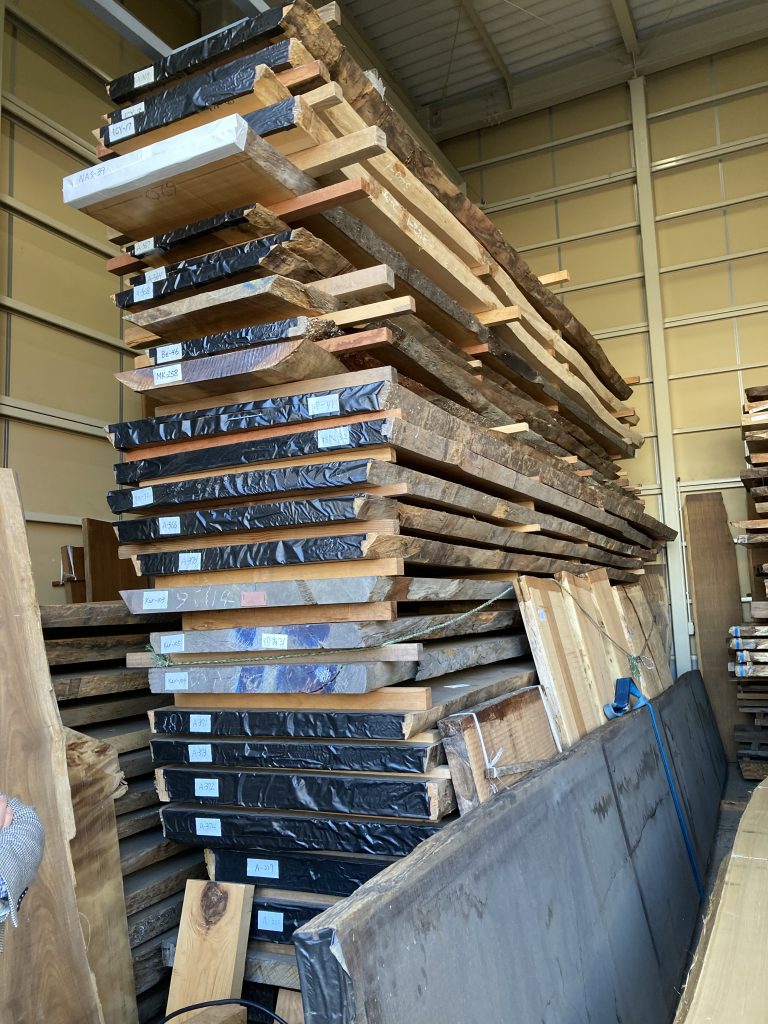 Craftsman cut lumber storage.