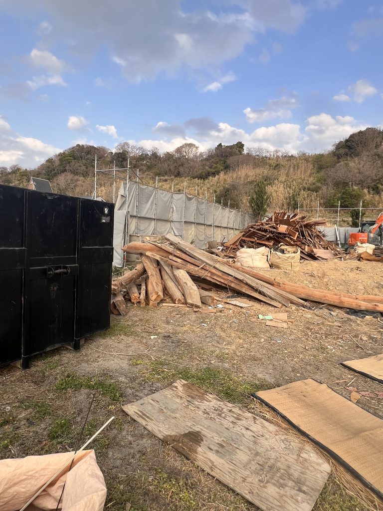 Boards salvaged from a Japanese minka home.