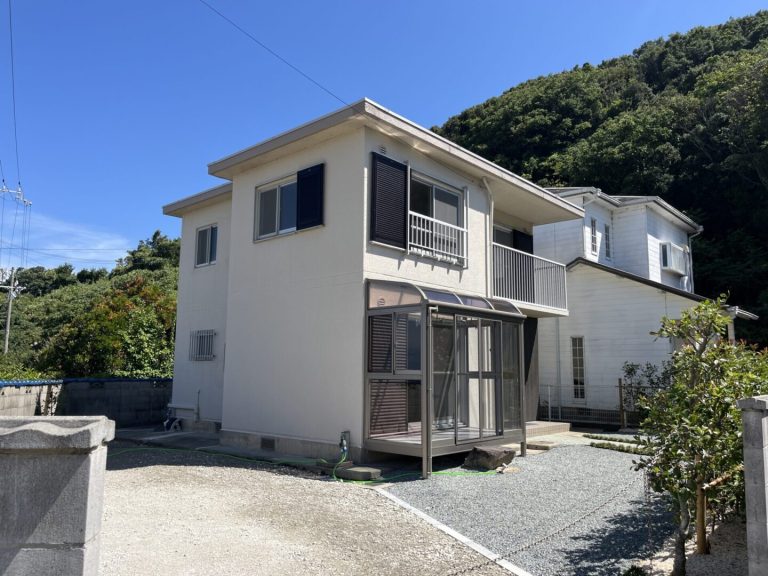 Reformed coastal home exterior Awajishima