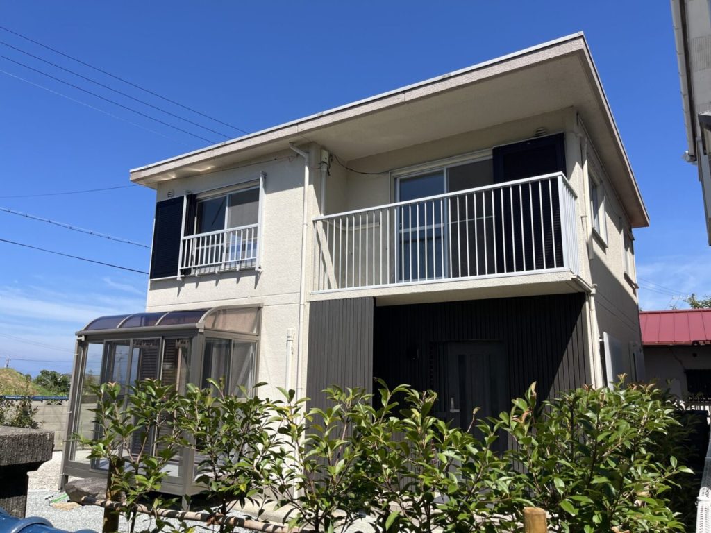 Reformed coastal home front exterior Awajishima